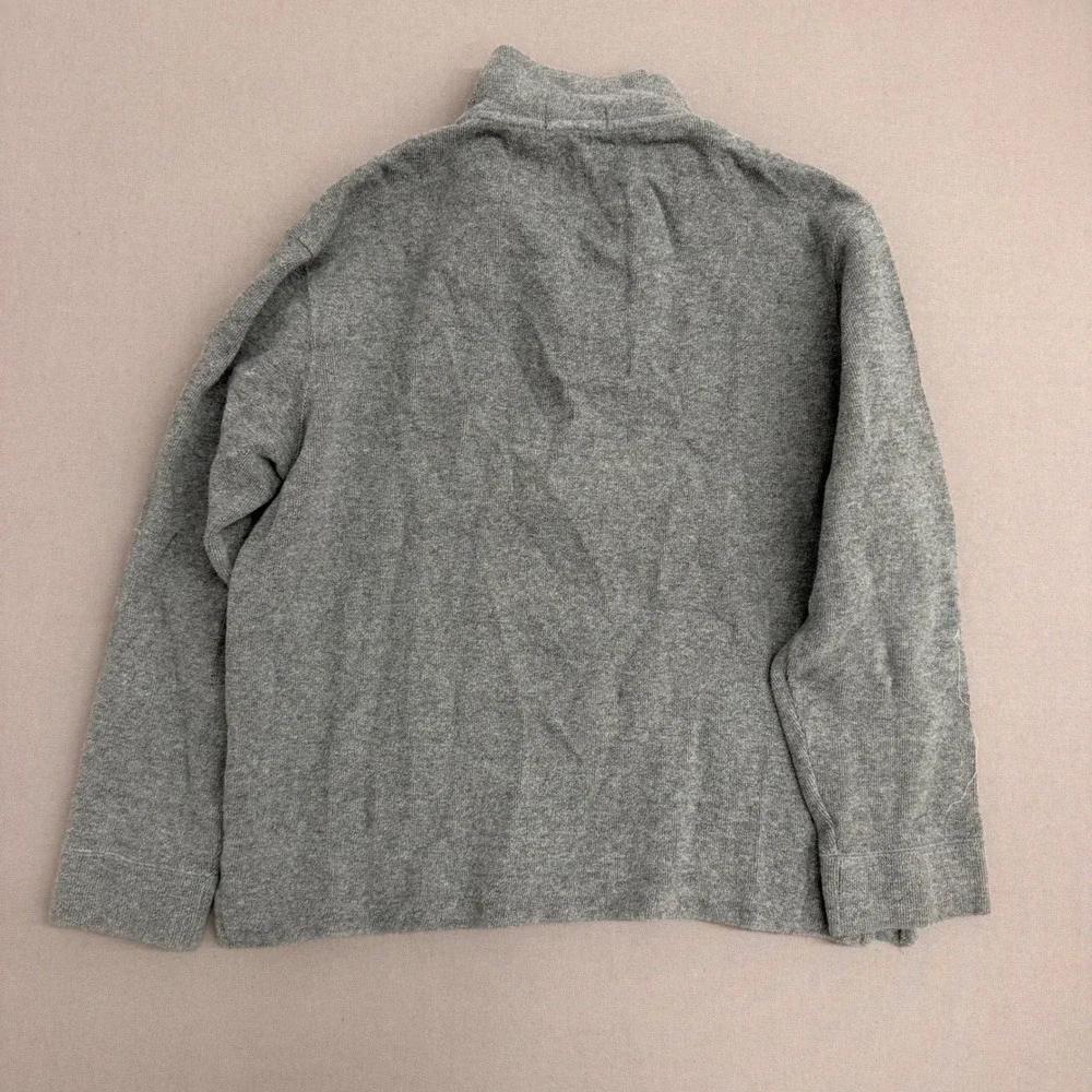 Polo Ralph Lauren Mens Gray Quarter Zip Pullover Sweater Pony Logo Size M
